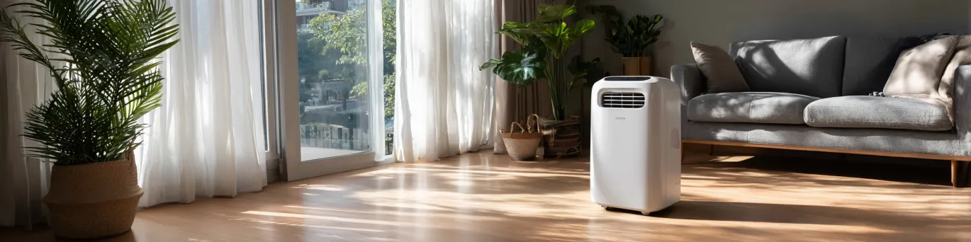 Climatiseur mobile ultra-silencieux avec technologie anti-vibration pour un confort optimal en été