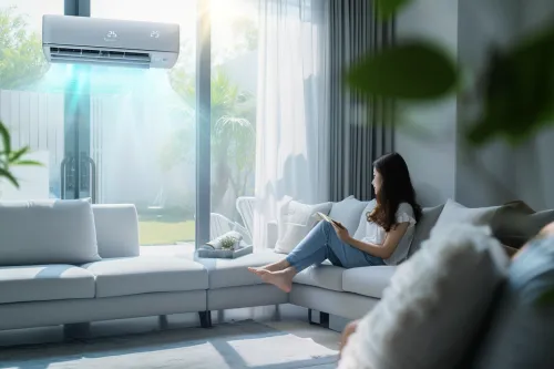 Climatiseur mobile A+++ haute performance énergétique économisant l'électricité et réduisant l'impact environnemental