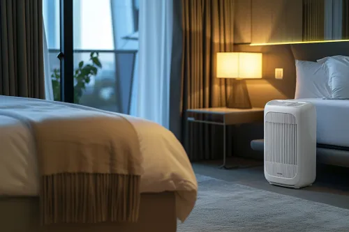 Matériaux d'isolation phonique installés sur un mur de chambre pour réduire les bruits nocturnes et améliorer la qualité du sommeil