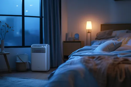 Compresseur inverter silencieux en fonctionnement, réduisant les émissions sonores grâce à sa technologie avancée